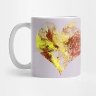 Splash Heart in Yellow and Orange Mug